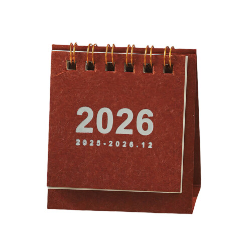 Planificateur de calendrier de petit bureau 2026,-Rouge