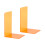Support de livres élégant en acrylique, présentoir de-Orange 1
