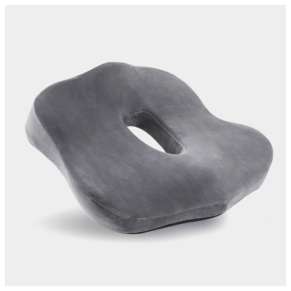 Orthopedic Memory Foam Car Seat Cushion For Tailbone Pain Relief, Ergonomic Ushaped Coccyx Pillow A Grey 9330225339236