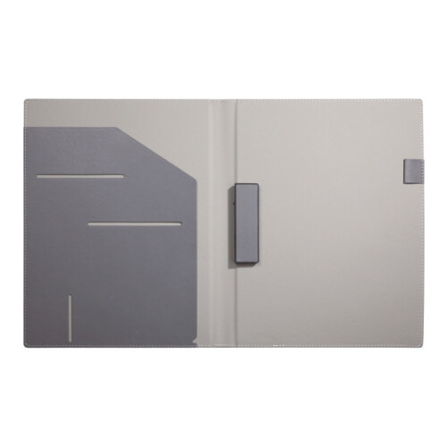 PU Leather Conference Folder Document Organiser With-grey