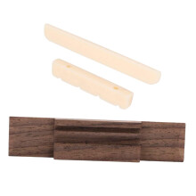 Ukulele Bridge and Nut Set for Easy Replacement, Stable String Seating and Adjustable Action Height