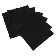 Guitar Cleaning Cloth 6 Pack Black Microfiber Instrument Polish Cloth Dual Purpose Safe Easy Clean for Pianos Saxophones