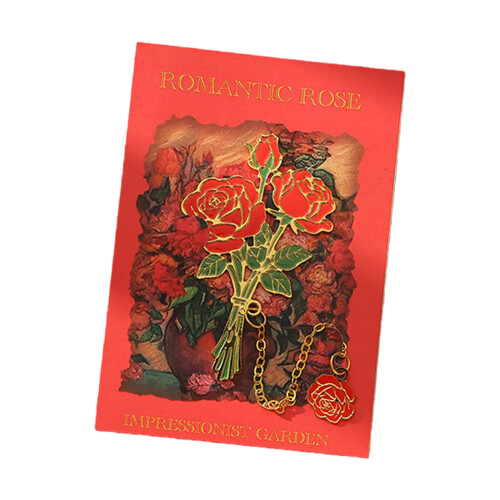 Robuste, rostfreie Metall-Lesezeichen in wunderschöner-Rose