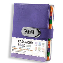 Password Protected Diary Notebook With Thick Cover 60-Purple