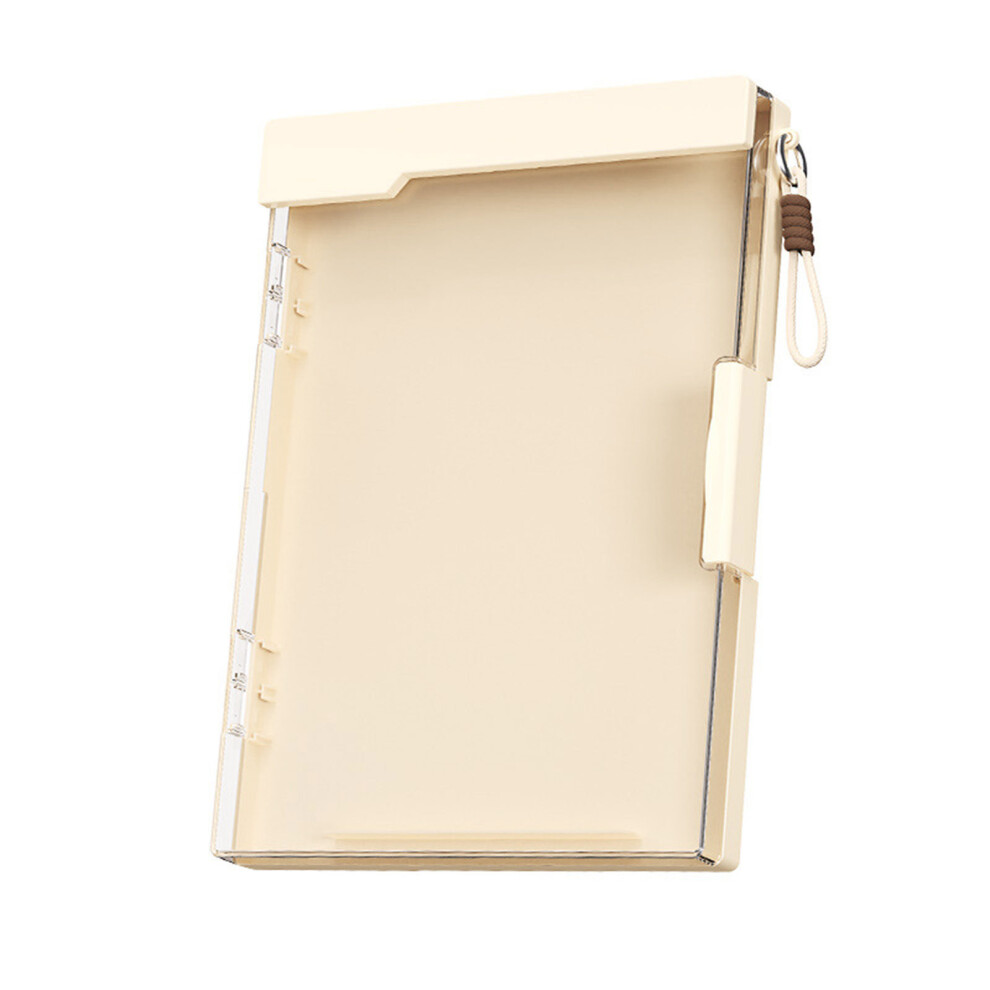 Double Layer Abs Document With Clipboard Portable File-Beige 7627001384309