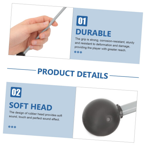 3 Sets DoubleEnd Marimba Mallets and Xylophone Mallets Smooth Surface Grip for Practice and Performance 1