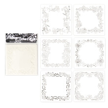 6Pcs Floral PET Templates 5x5Inch For-surrounded by flower