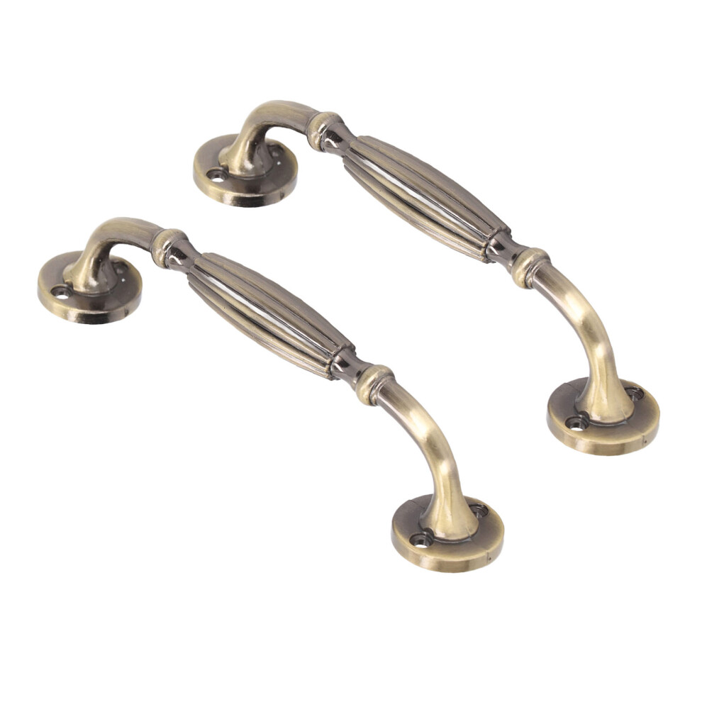 Antique Bronze Door Handles 2 Sets Vintage Entrance & Cabinet Hardware 8781393653180