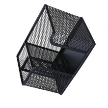 3 Compartments Pen Organiser Metal Pen Stand for Pen Pencil