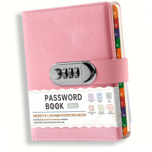 Compacts B6 Size Password Notebook Featuring Build In-Pink