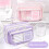 Practical Multi Compartment Pen Case Measure 22x13x75cm-Purple 5
