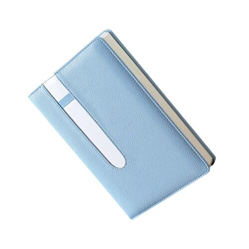 Business Notebook Hardcover PU Leather Journal 130 Sheets-Blue