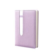 Hardcover-PU-Notizbuch, 130 Blatt, liniert, für Notizen,-Lila