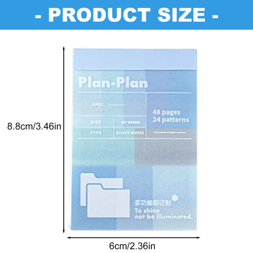 Assorted Colored Index Label Sticker Organization-Blue 2