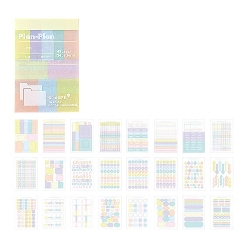 Bloc-notes autocollant Handy Stick de 48 pages pour les-Jaune