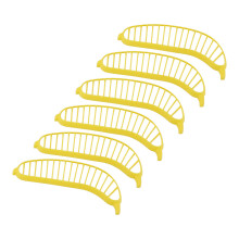 6 pcs Yellow Banana Cutter, Plastic Fruit Slicer