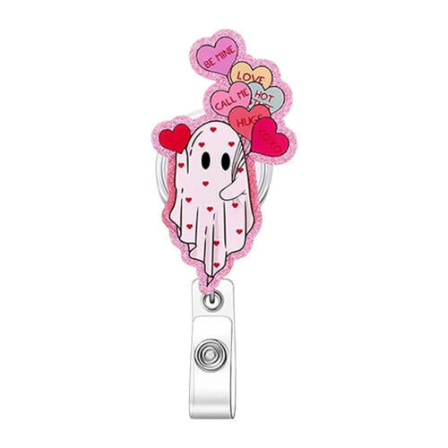 Retractable Badge Holder with Metal Clip Keychain Accessory-10