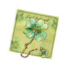 Lightweight 7g Metal Construction Page Marker Book Mark-Clover.