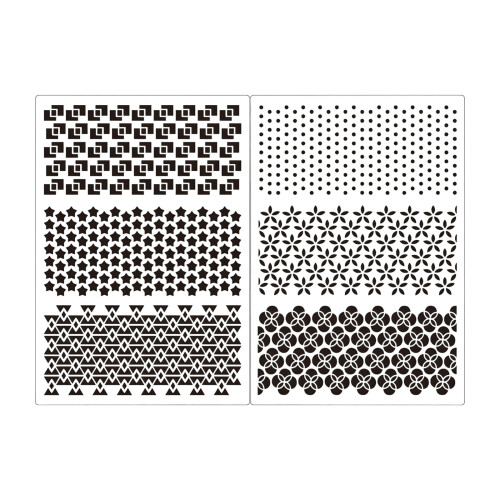 Set van 6 tekensjablonen Multifunctionele-Parallelle gefluister