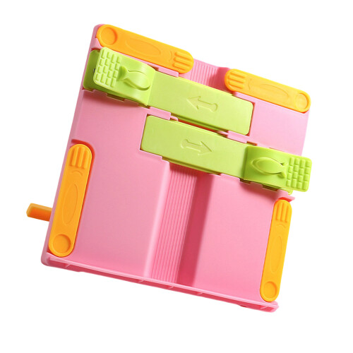 Adjustable Reading Stand Folding Textbook Stand with Page-Pink