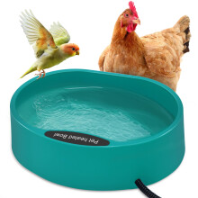 Heated Chicken Water Bowl 3.7L Large Capacity Poultry Water Heater AntiFreeze Drinkers for Winter Hens Ducks Geese