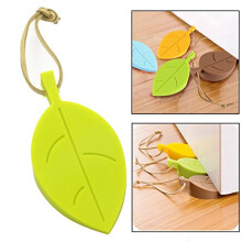 Silicone Leaf Door Stopper Wedge, Flexible Cartoon Design for Secure Door Holding, 4 Pcs Colorful Set