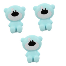 3pcs Silicone AntiPinch Door Stopper for Child Safety, Animal Design NonSlip Green
