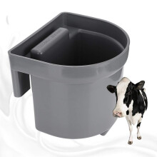 Calf Milk Feeding Bucket MP70B 4L Plastic Goat Feeder with Replaceable Nipples for Livestock