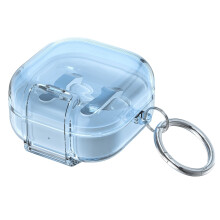 Earphone Protective Cover Skin Shock Absorbing-Transparent blue
