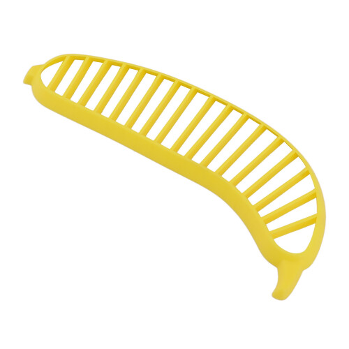6 pcs Yellow Banana Cutter, Plastic Fruit Slicer 2
