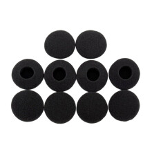 Coussinets d'oreille en éponges rondes douces, housse de-30mm