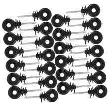 100 Pack Self Tapping Electric Fence Insulators with Rail Bracket Tightener Tool for Reliable  Voltage Farm Use