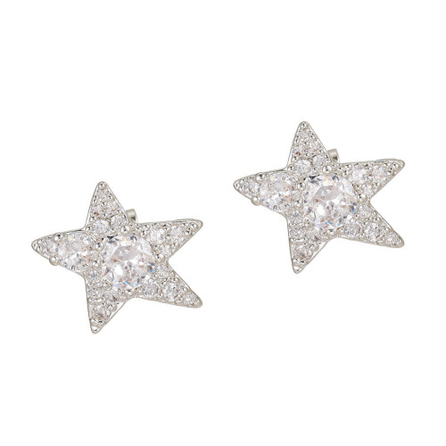 Décoration d'écouteurs scintillante, Clip d'oreille en-Argent
