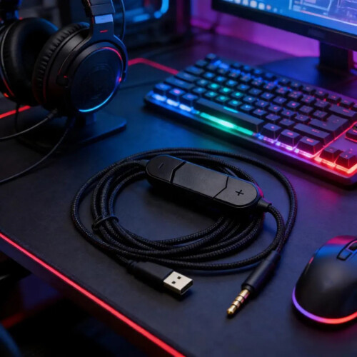 Câble de Microphone antibruit pour casque MMX300, son immersif 1