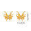 Breloques pour écouteurs à la mode, motif papillon,-Argent 4