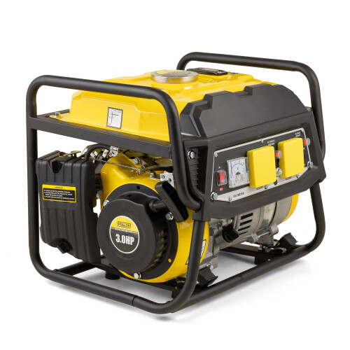 900W Petrol Generator Portable Compact Recoil Start Power Unit Open Frame