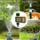 Smart Irrigation Controller Solar Water Timer with Rain Sensor, Multi Program Scheduling, Filter for Garden 4