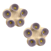 Bee Drinking Cups for Garden and Balcony, Reusable Bee Watering Station Set, Easy Clean Purple 2PCS