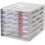 Plastic File Cabinet 6Layer Desktop Drawer Organizer for A4 Documents with Visible Front Design 1