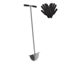 Manual Lawn Edger with Halfmoon Blade, Precise Edge Cutting Garden Edging Tool for Sidewalks and Beds