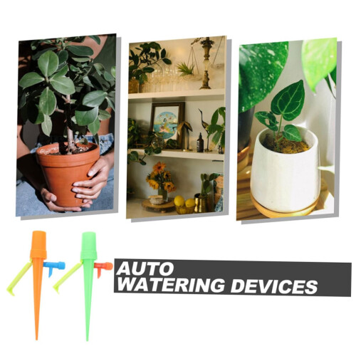Self Watering Spikes 10 Pack, Adjustable Flow Automatic Plant Watering System for Potted Plants 2
