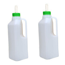 2pcs Lamb Feeding Bottle with Soft Silicone Teat, Controlled Milk Flow, Reusable Farm Animal Bottle