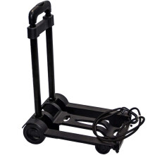Foldable Hand Truck with SixWheel Stability and Heavy Duty Construction for Stairs, Black One Size