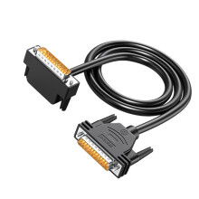 DB25 man-man haakse connectorkabel met vergulde pin voor-1m
