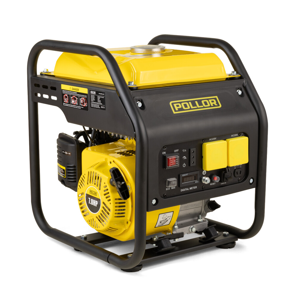 Pollor 3500W 4-Stroke Petrol Inverter Generator 230V Pure Sine Wave Camping Power