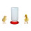 Chick Feeder and Waterer Set 2 in 1 Design Plastic 1 Quart Feeder 0.9 Quart Waterer for Poultry Brooder 3