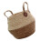 Wicker Basket Handwoven Rustic Design Decorative Straw Storage Basket with Handle for Home Decor 1