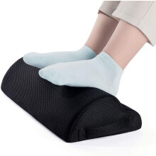 Foot Rest Under Desk Ergonomic Foot Stool with 3D Memory Foam Support and Washable NonSlip Cover (BlackS, Medium)