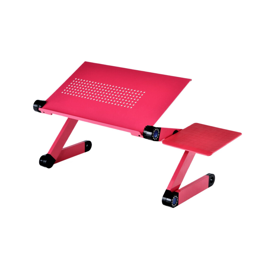 Adjustable Laptop Stand With Mouse Pad, Ergonomic Aluminum Foldable Desk For Bed And Sofa, Pink 9771547865667