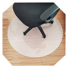 Round 70cm Office Chair Mat PVC Floor Protector Non‑Slip Waterproof Scratch‑Resistant Transparent Design